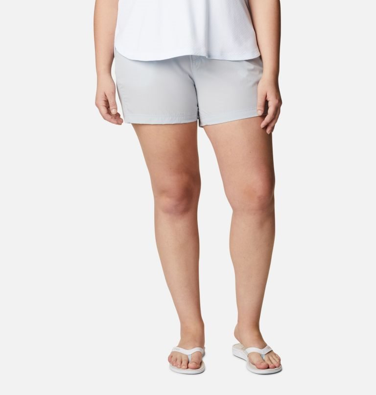 Women\'s Columbia PFG Coral Point III Shorts Light Grey | Plus Size CA-T0635